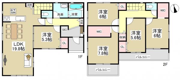 新築一戸建て 愛知郡東郷町大字春木字白土1番968 名古屋市鶴舞線赤池駅 4590万円