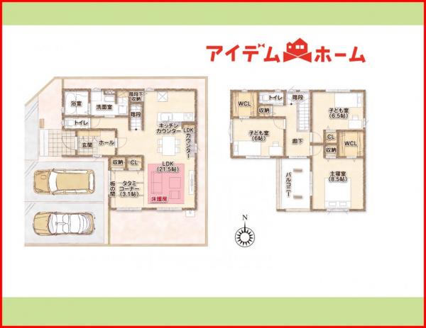 新築一戸建て 北名古屋市六ツ師宮西113番1 名鉄犬山線徳重・名古屋芸大駅 4,240万円