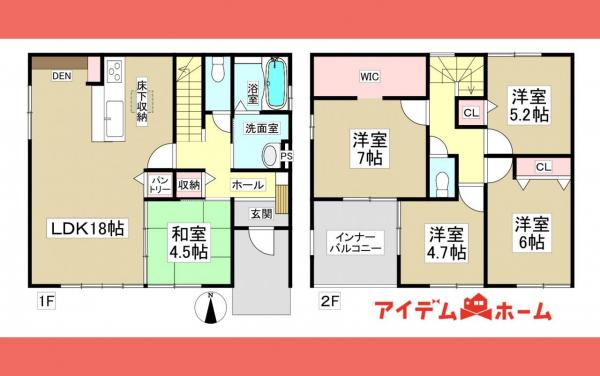 新築一戸建て 小牧市大字下末 JR中央本線勝川駅 2,898万円