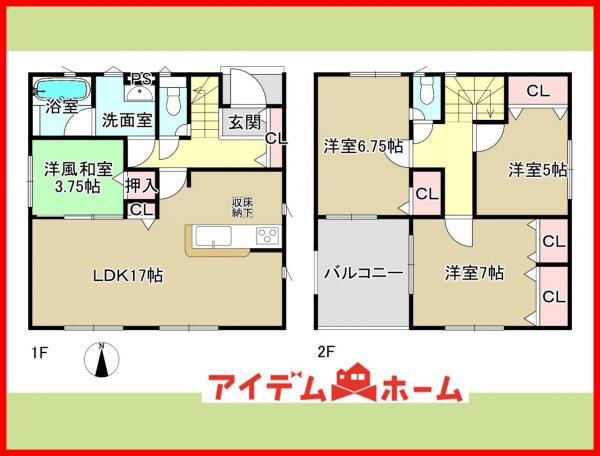 新築一戸建て 一宮市三条字ヱグロ57番 名鉄尾西線奥町駅 2,690万円