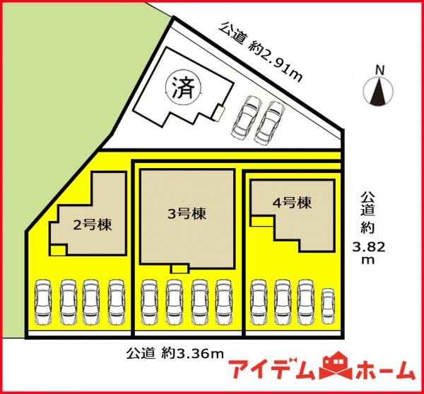 新築一戸建て 一宮市西大海道字柏木28 名鉄犬山線布袋駅 2,480万円