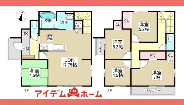 新築一戸建て 春日井市町屋町字上仲田3979番5 名鉄小牧線間内駅 2,748万円