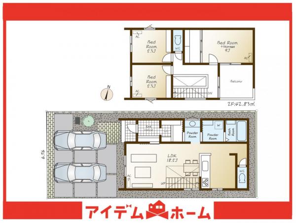 新築一戸建て 名古屋市南区観音町５丁目106番、107番、108番1 名鉄常滑線道徳駅 4,580万円