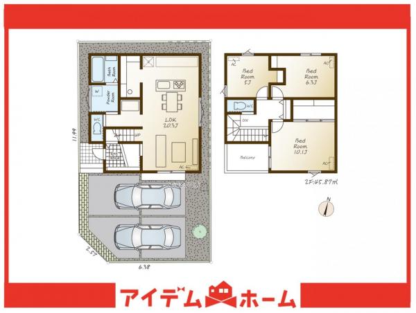 新築一戸建て 名古屋市南区観音町５丁目106番、107番、108番1 名鉄常滑線道徳駅 4,780万円