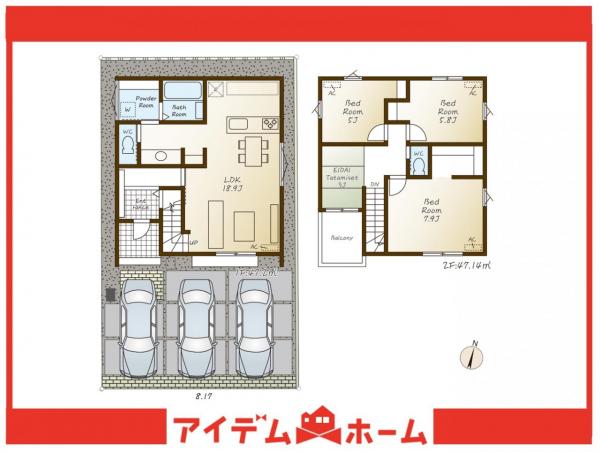 新築一戸建て 名古屋市南区観音町５丁目106番、107番、108番1 名鉄常滑線道徳駅 4,680万円