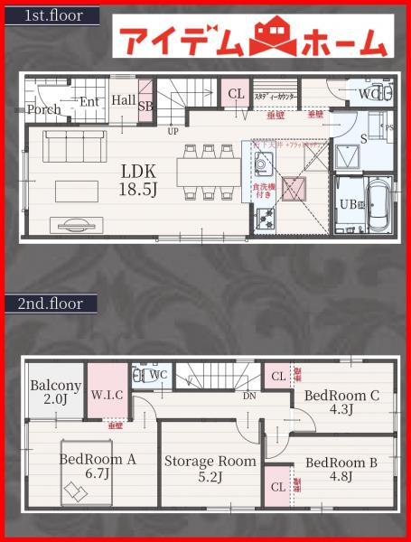 新築一戸建て 名古屋市北区八代町１丁目22番 名古屋市名城線黒川駅 5,499万円