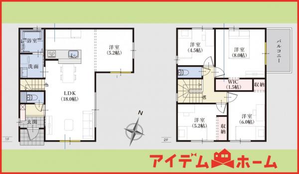 新築一戸建て 名古屋市西区長先町277番2 名鉄犬山線上小田井駅 3,590万円