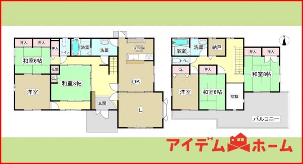 中古一戸建て 一宮市多加木１丁目5-8 名鉄名古屋本線妙興寺駅 3,800万円
