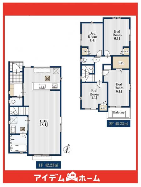 新築一戸建て 名古屋市名東区神里２丁目90 名古屋市東山線星ヶ丘駅 4,880万円