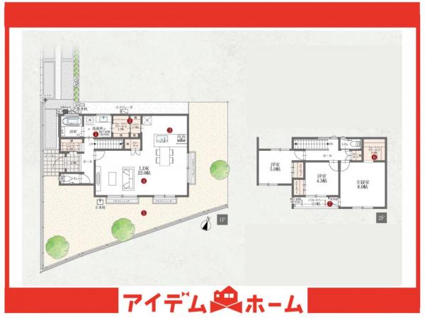 新築一戸建て 知多郡東浦町大字石浜字三本松1-112 JR武豊線石浜駅 4,299.8万円