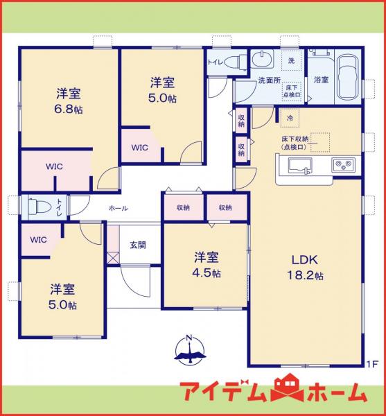 新築一戸建て 岐阜市茶屋新田２丁目78 名鉄竹鼻・羽島線柳津駅 2,480万円