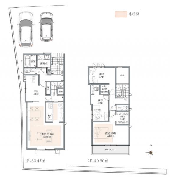 新築一戸建て 西春日井郡豊山町大字豊場字中之町173番 名鉄小牧線味美駅 3,798万円