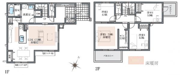 新築一戸建て 西春日井郡豊山町大字豊場字殿釜57-12 名鉄犬山線西春駅 4,298万円