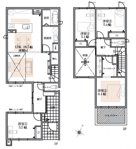 新築一戸建て 西春日井郡豊山町大字豊場字殿釜57-12 名鉄犬山線西春駅 3,998万円