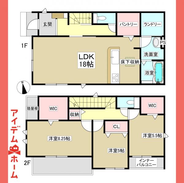 新築一戸建て 春日井市上田楽町3399-1 名鉄小牧線小牧駅 3,580万円