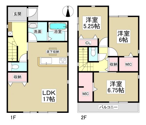 新築一戸建て 北名古屋市高田寺東の川16番1 東海交通事業城北線比良駅 3,280万円
