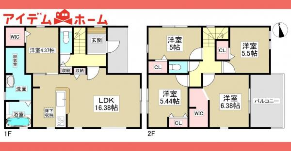 新築一戸建て 名古屋市北区楠味鋺２丁目228番の一部、他 名鉄小牧線味鋺駅 3,877万円
