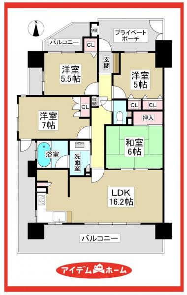 中古マンション 名古屋市港区入場１丁目1514 名古屋臨海高速鉄道港北駅 2,080万円