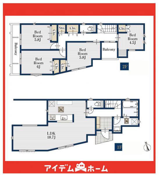 新築一戸建て 名古屋市昭和区宮東町326-1 名古屋市名城線名古屋大学駅 6,280万円
