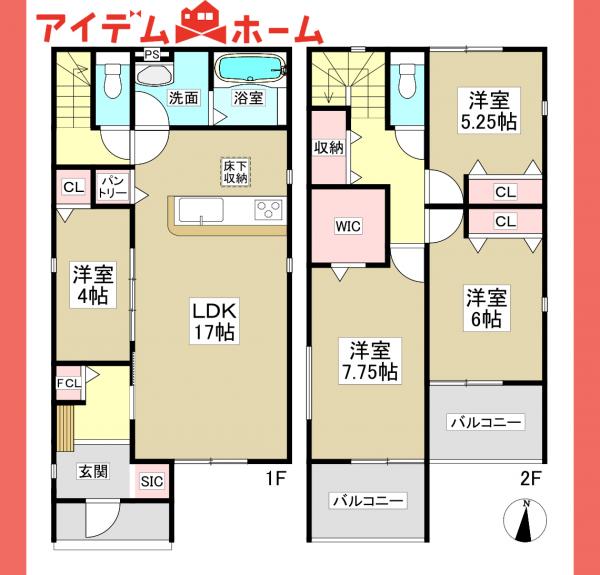 新築一戸建て 春日井市白山町３丁目12番19 JR中央本線高蔵寺駅 3,780万円
