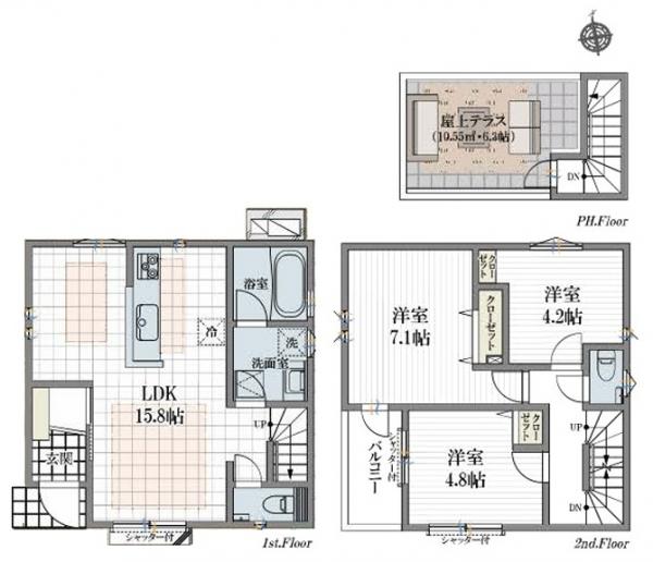 新築戸建 杉並区浜田山1丁目 京王井の頭線西永福駅 1億3,290万円~1億3,390万円