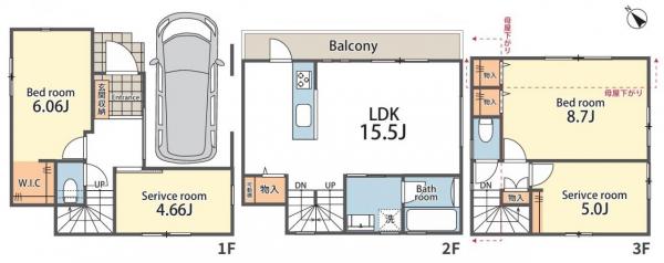 新築戸建 練馬区貫井５丁目 西武池袋線中村橋駅 7,480万円