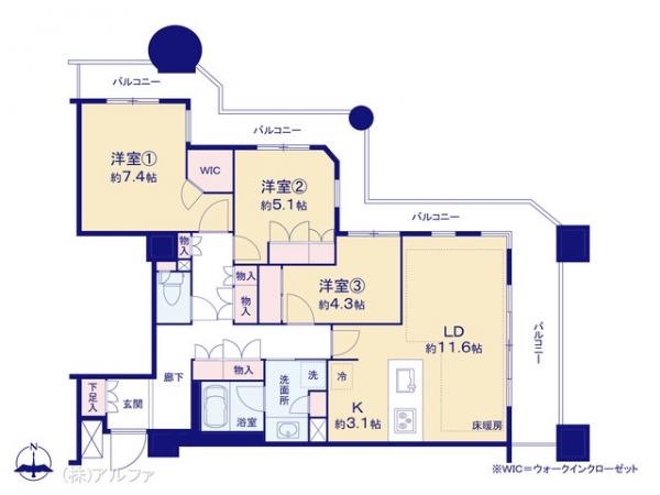 中古マンション 東京都練馬区石神井台２丁目14-1 西武池袋線石神井公園駅 1億2,980万円