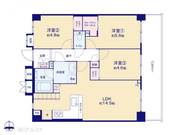 中古マンション 東京都練馬区羽沢３丁目39-14 有楽町線氷川台駅 7,790万円