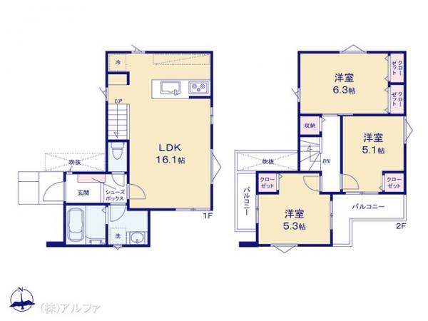 新築戸建 東京都杉並区上高井戸２丁目18-9 京王井の頭線富士見ヶ丘駅 9,280万円
