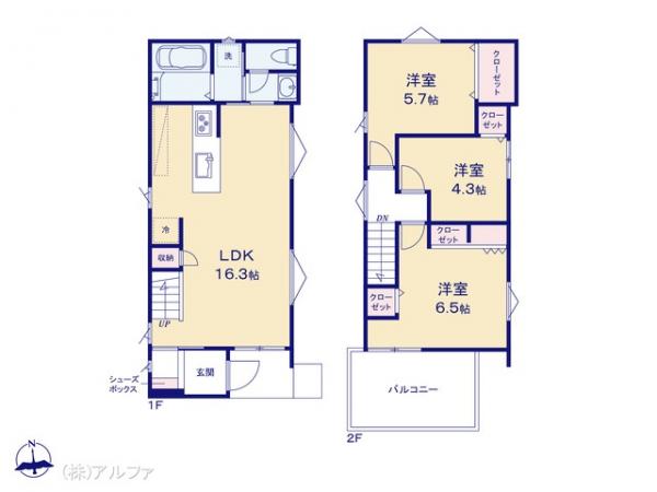 新築戸建 東京都杉並区上高井戸２丁目18-9 京王井の頭線富士見ヶ丘駅 9,180万円