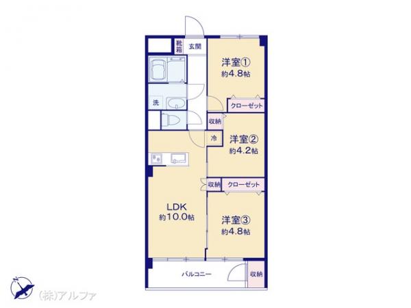 中古マンション 東京都中野区白鷺１丁目15-5 西武新宿線鷺ノ宮駅 4,098万円