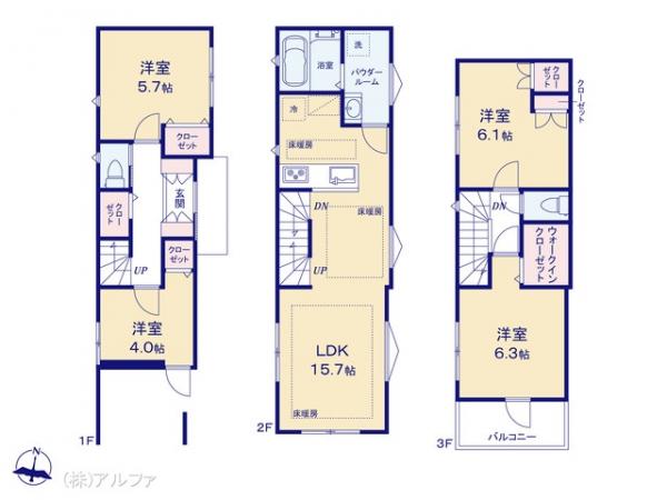 新築戸建 東京都練馬区富士見台２丁目47-12 西武池袋線練馬高野台駅 6,780万円