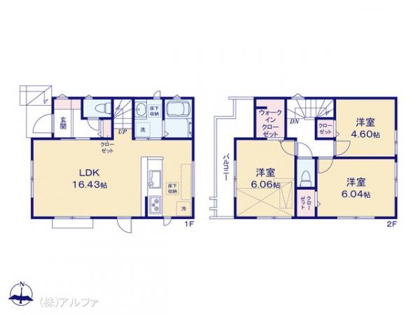 新築戸建 東京都杉並区上井草２丁目41-10 西武新宿線上井草駅 7,280万円