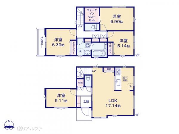 新築戸建 東京都練馬区大泉町１丁目41-8 西武池袋線大泉学園駅 5,980万円
