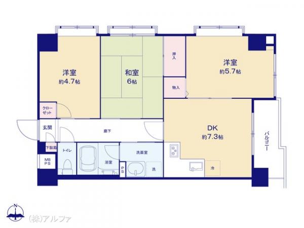 中古マンション 東京都練馬区谷原６丁目13-10 西武池袋線石神井公園駅 3,498万円