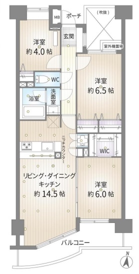 中古マンション 越谷市蒲生東町 東武伊勢崎線新越谷駅 2,480万円