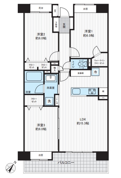 中古マンション 越谷市大沢 東武伊勢崎線北越谷駅 2,798万円
