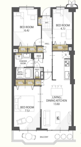 中古マンション 埼玉県越谷市千間台西３丁目 東武伊勢崎線せんげん台駅 2,190万円