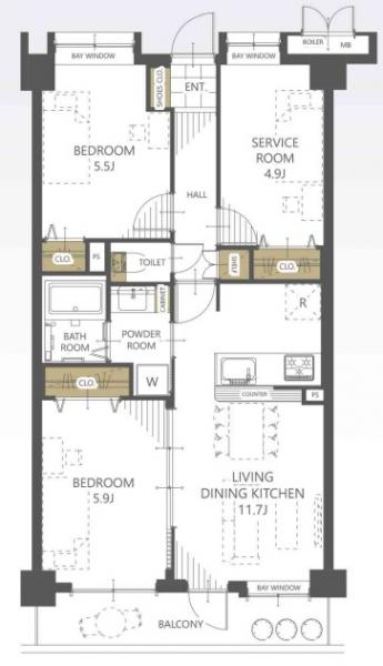 中古マンション 戸田市下戸田２丁目 JR京浜東北線蕨駅 3,090万円