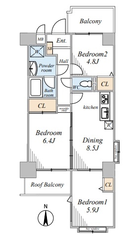 中古マンション 越谷市大字袋山 東武伊勢崎線大袋駅 2,398万円