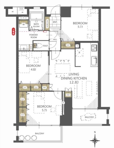 中古マンション 三郷市東町 つくばエクスプレス三郷中央駅 1,990万円