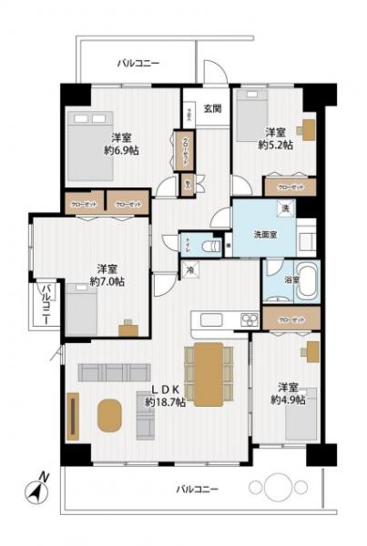 中古マンション 草加市旭町２丁目 東武伊勢崎線獨協大学前駅 3,490万円