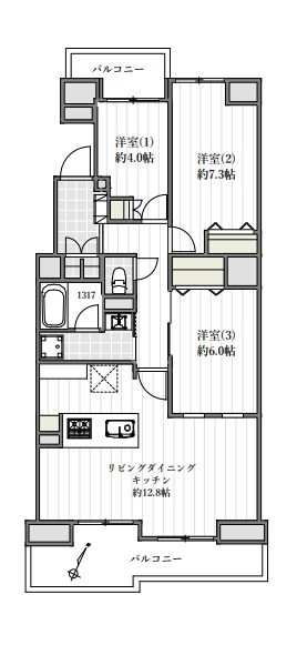 中古マンション 埼玉県三郷市さつき平１丁目 JR武蔵野線新三郷駅 2,488万円