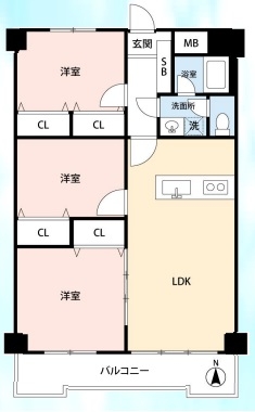 中古マンション 越谷市瓦曽根２丁目 JR武蔵野線南越谷駅 3,180万円
