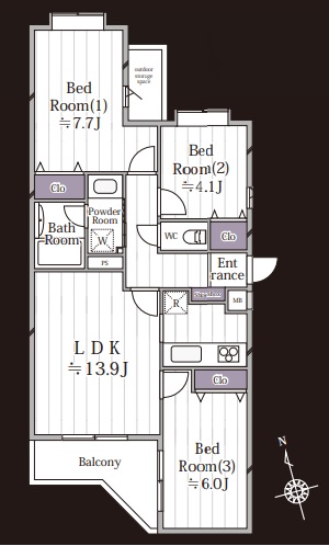 中古マンション さいたま市南区大谷場２丁目 JR京浜東北線南浦和駅 2,580万円