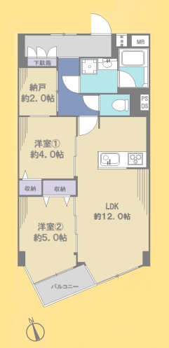 中古マンション 川口市芝１丁目 JR京浜東北線蕨駅 1,980万円