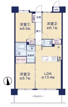 中古マンション 埼玉県蕨市北町４丁目 JR京浜東北線蕨駅 3,980万円