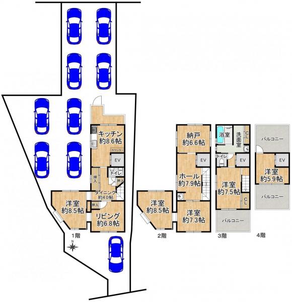 中古戸建 京都市山科区四ノ宮鎌手町 京阪京津線四宮駅 5,980万円