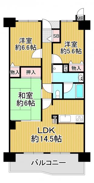 中古マンション 京都市伏見区桃山町松平筑前 JR奈良線桃山駅 3,380万円
