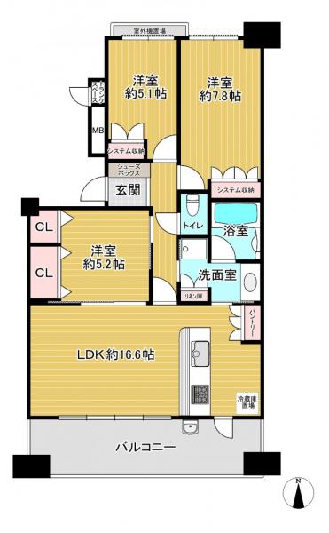 マンション 京田辺市山手東２丁目 JR学研都市線松井山手駅 16万円